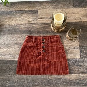 Zara Corduroy Mini Skirt
